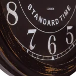 Yosemite Home Decor 33 in. x 24 in. Circular Iron Wall Clock in Black - Rustic Farmhouse Decor thumbnail 3