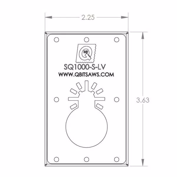 Q Bit QBit SQ1000-S-LV 1-Gang Low Voltage Bracket Saw Blade for Oscillating Multi-Tools
