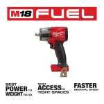Milwaukee M18 FUEL Gen-2 1/2 in. Mid-Torque Impact Wrench w/ Friction Ring (Tool-Only) thumbnail 14