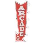 Crystal Art Gallery Arcade Games Metal Arrow Vintage Marquee LED Sign thumbnail 5