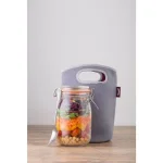 Kilner 34 oz Glass Make and Take Salad Jar Set with Neoprene Pouch and Stainless Steel Spork thumbnail 3