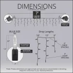 Wintergreen Lighting 7 ft. 70-Light M5 LED Cool White Icicle Light Set thumbnail 3
