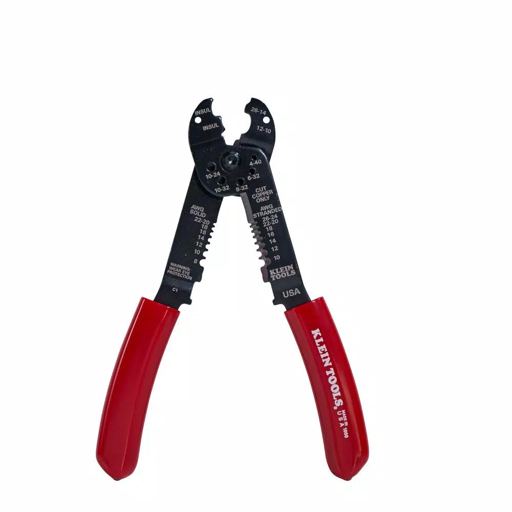 Klein Tools 6-in-1 Multi-Purpose Wire Stripper, Cutter, and Crimper Tool for 10-22 AWG Wire