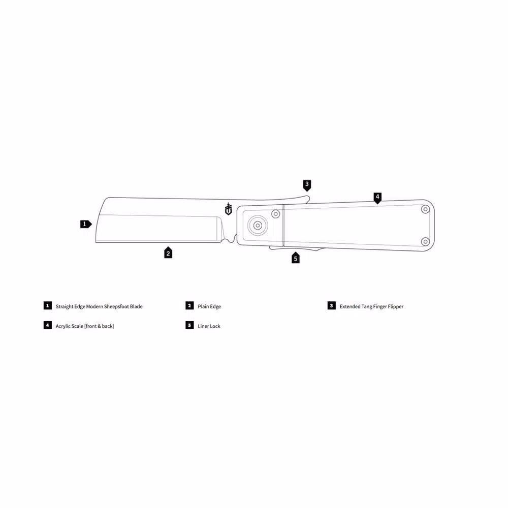 Gerber Jukebox 2.7 in. EDC Pocket Knife with Acrylic Handle and Liner Lock