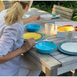 Fox Run 12-Piece Melamine Outdoor Dinnerware Set, Modern Rustic Antique Design, Service for 4 thumbnail 6