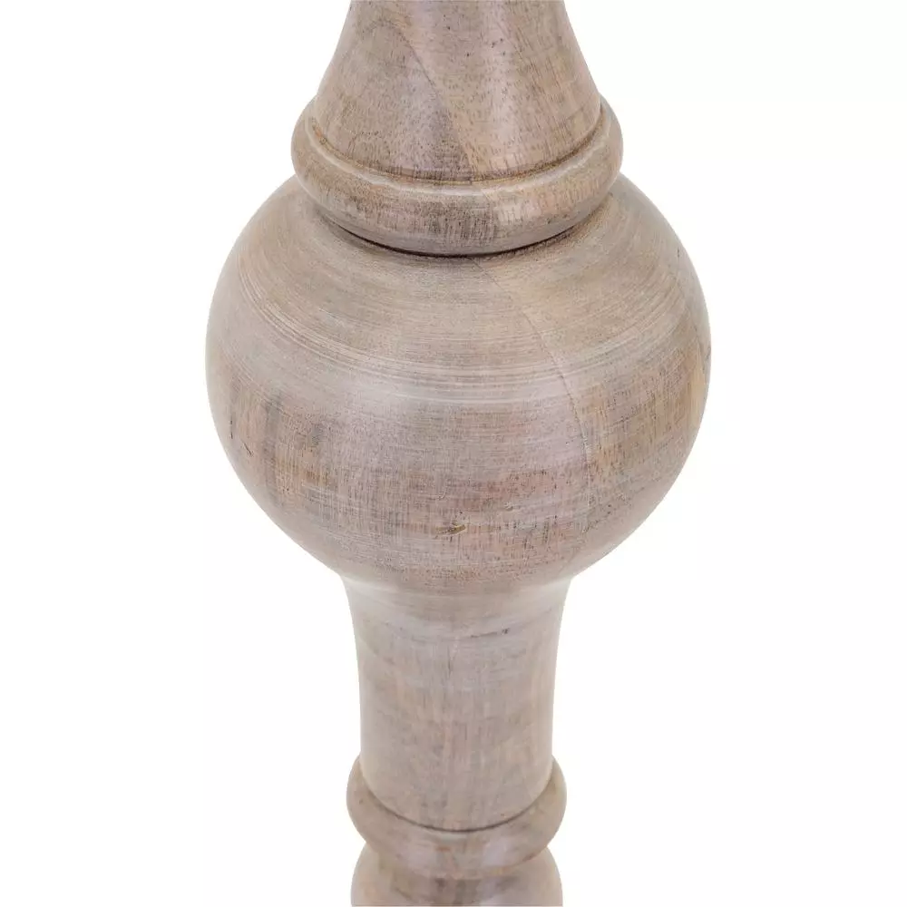 IMAX Trisha Yearwood Nightingale Mango Wood Hurricane Candle Holder Set of 3, Gray