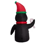 Glitzhome 8 ft. Airblown Inflatable Penguin Holiday Decor with Santa Hat and Red Scarf, Lighted thumbnail 3