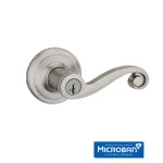 Kwikset Lido Satin Nickel Exterior Entry Door Lever with SmartKey Security thumbnail 4