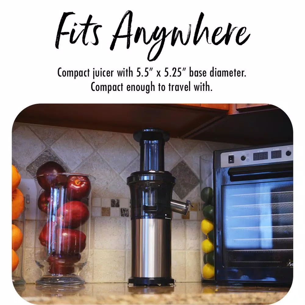 Tribest Shine Kitchen Co. SJV-107 Vertical Juicer, Stainless Steel, 200W