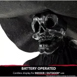 Haunted Hill Farm 7.5 ft. Animated Phantom Witch with Multi-Color LED Crystal Ball Halloween Prop thumbnail 9