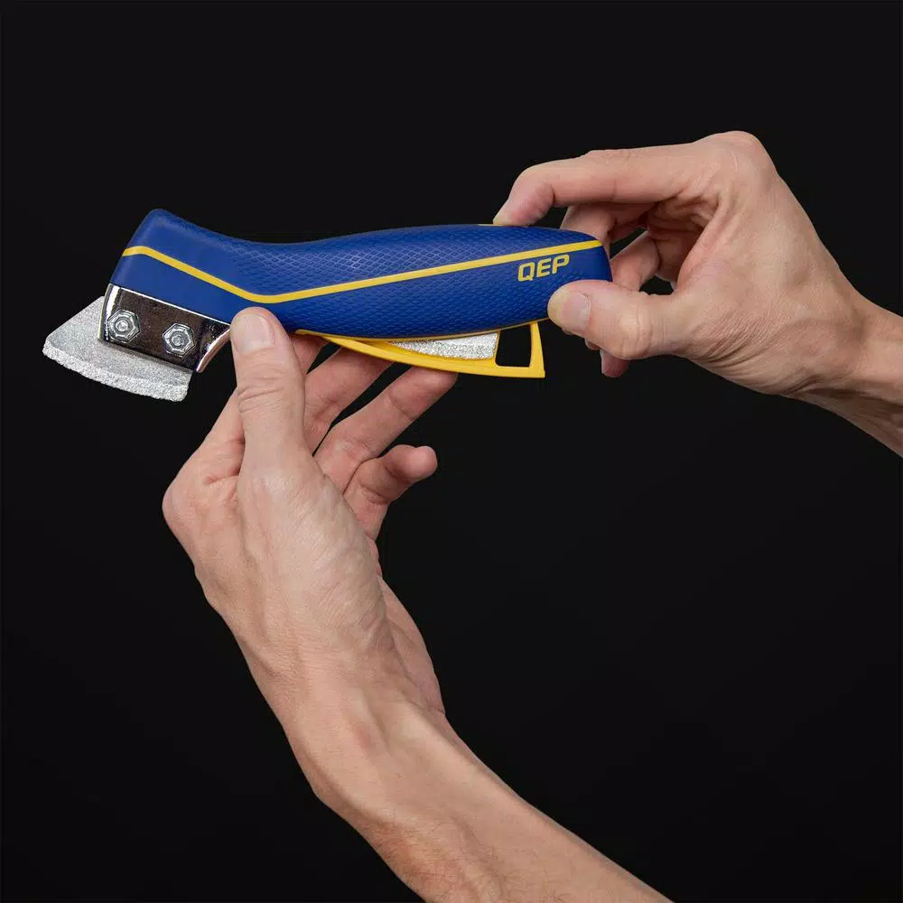 QEP Professional Handheld Grout Saw with 2 Carbide Blades and Blade Storage
