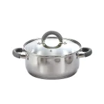 Cook N Home 12-Piece Stainless Steel Cookware Set with Tempered Glass Lids thumbnail 4