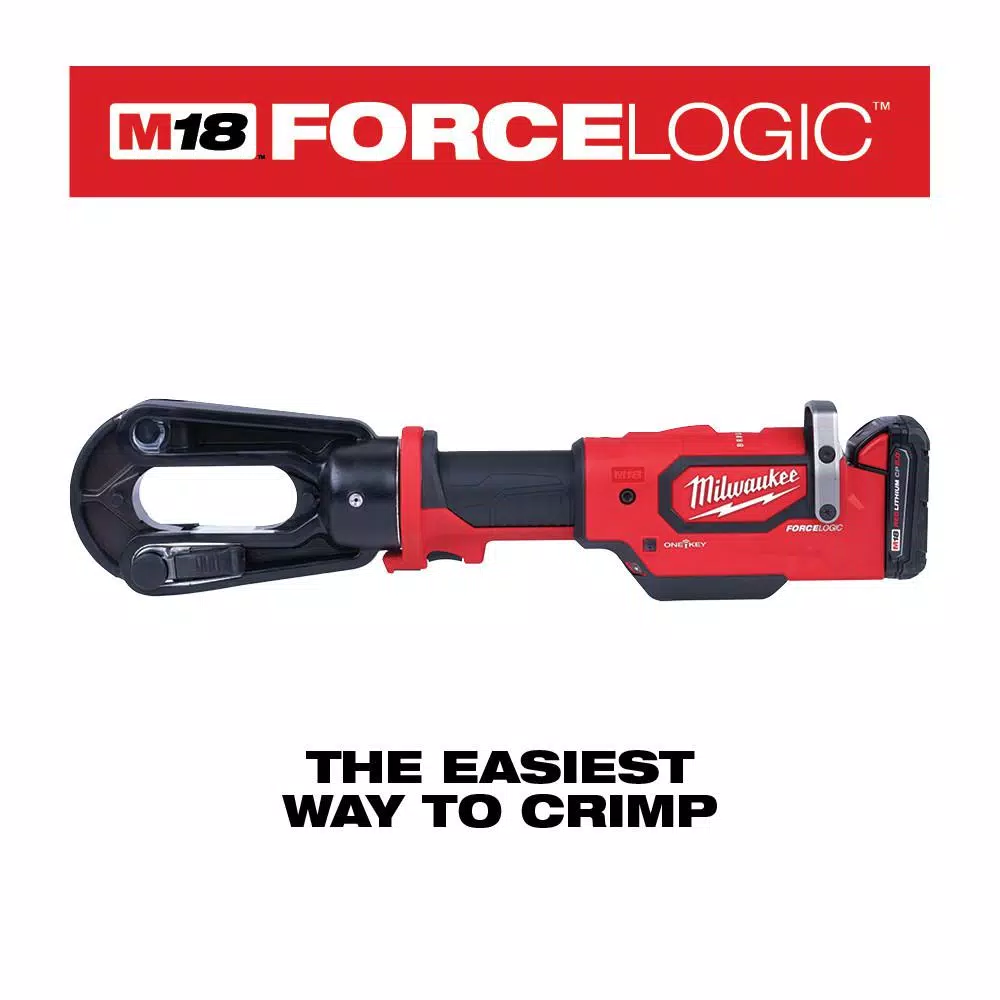 Milwaukee M18 FORCE LOGIC 15-Ton Cordless Utility Crimper Kit with 2 Batteries and Charger