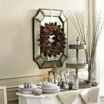 3R Studios Grace 15.5 in. Grey Mango Wood 3-Tier Decorative Tray with Tin Trim thumbnail 1