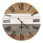 Stratton Home Decor 21" Winston Rustic Wall Clock with Wood Grain Face thumbnail 1