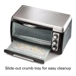 Hamilton Beach 6-Slice Convection Toaster Oven with Bake, Broil, and Toast Settings - Black thumbnail 3