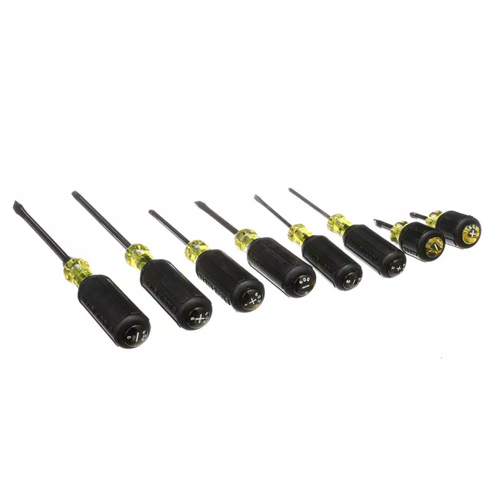 Klein Tools 8-Piece Screwdriver Set with Patented Magnetizer/Demagnetizer and Cushion-Grip Handles