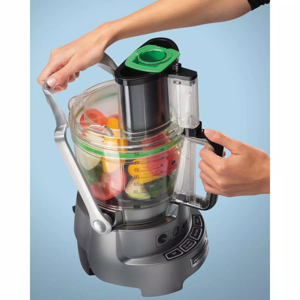 Hamilton Beach Professional 14-Cup Dicing Food Processor, 600W, Grey