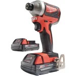 Milwaukee M18 18V Brushless Cordless 1/4 in. Hex Impact Driver Kit with Two 2.0 Ah Batteries and Charger thumbnail 3