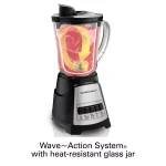 Hamilton Beach Power Elite 40 oz. 12-Speed Blender, 700W Peak Power, Black thumbnail 3