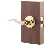 Copper Creek Colonial Waverlie Polished Brass Privacy Lever for Bedroom and Bathroom thumbnail 4