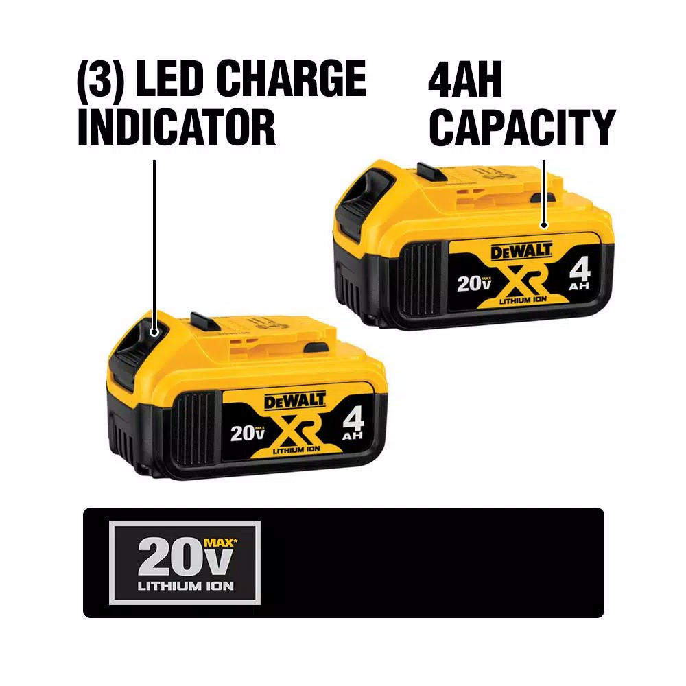 DEWALT 20V MAX XR Cordless Brushless Drywall Screw Gun Kit with Collated Attachment, 2 Batteries & Charger