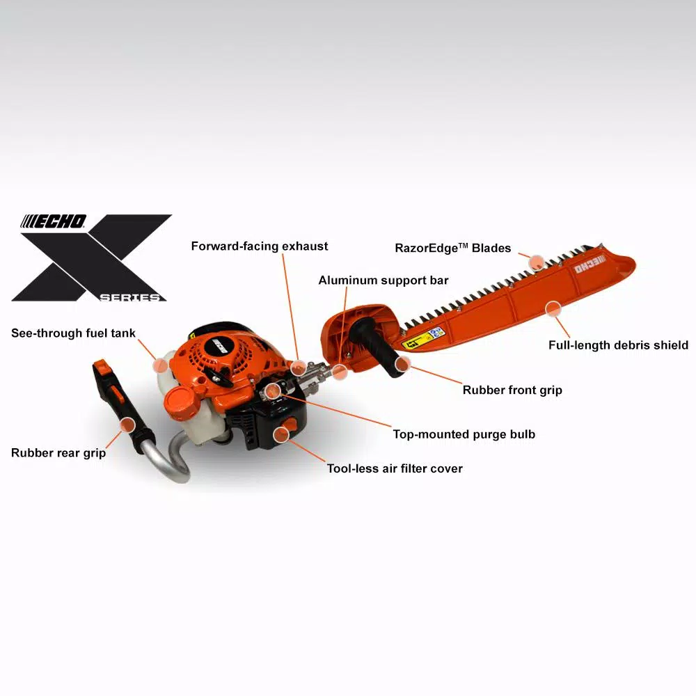 ECHO HCS-2810 28 in. Gas Single-Sided Hedge Trimmer, 21.2 cc 2-Stroke Engine
