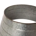 Glitzhome 22 in. Galvanized Metal Tree Collar - Rustic Christmas Tree Base Decor thumbnail 3