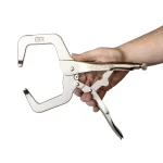 Capri Tools Klinge 11 in. Locking C-Clamp Pliers with Chrome Vanadium Steel Jaws thumbnail 2