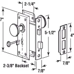 Prime-Line Satin Nickel Case-Hardened Steel Interior Privacy Door Lockset thumbnail 2