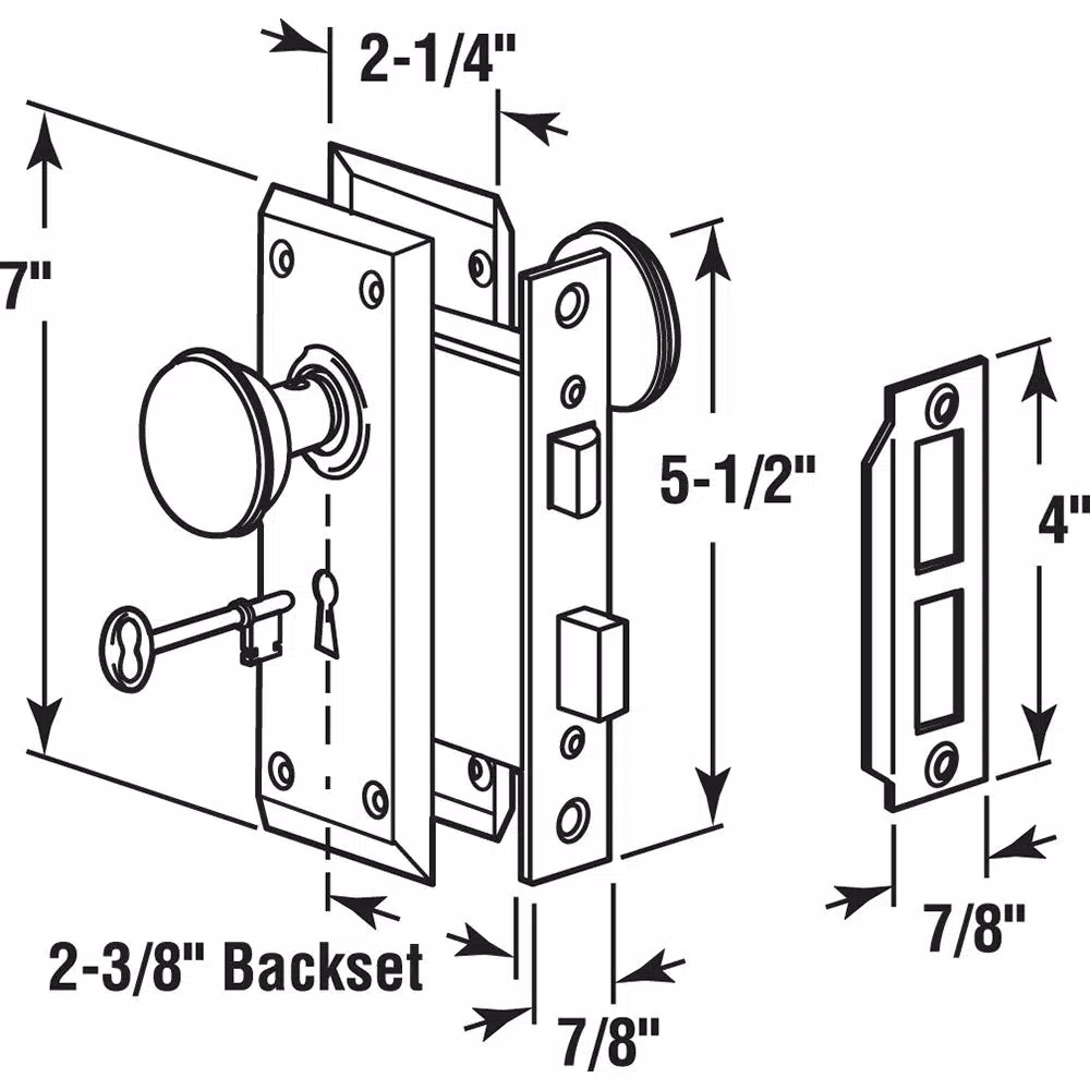 Prime-Line Satin Nickel Case-Hardened Steel Interior Privacy Door Lockset