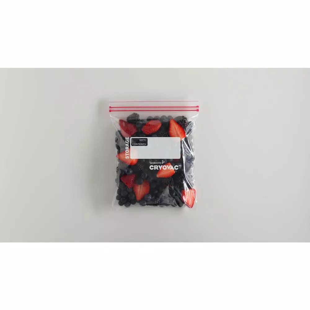 Cryovac Pro-Strength Double Zipper Sandwich Size Food Storage Bags, 90 Count (12-Pack)