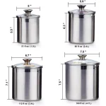 Cooks Standard 4-Piece 18/10 Stainless Steel Canister Set with Tempered Glass Lids thumbnail 2