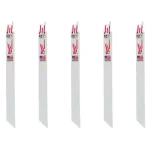 Milwaukee 9 in. 18 TPI Metal Cutting Reciprocating Saw Blades, 5-Pack thumbnail 1