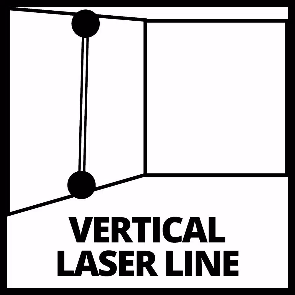 Einhell TC-LL 2 Self-Leveling Red-Beam Cross-Line Laser Level, 30-Ft Range
