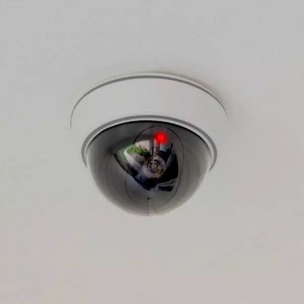 SABRE Dummy Dome Security Camera with Flashing Red LED - Wireless Deterrent for Home and Business