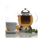 BergHOFF Essentials Dorado 4-Piece Glass Teapot Set with Warmer, 44 oz. 5.5-Cup Capacity thumbnail 2