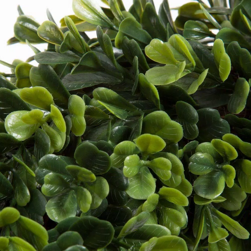 Pure Garden 12 in. Round Artificial Boxwood Wreath, Green Farmhouse Decor