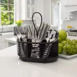 Gourmet Basics by Mikasa Mikasa Gourmet Basics 10 in. Wrought Iron Rope Napkin and Flatware Caddy thumbnail 4