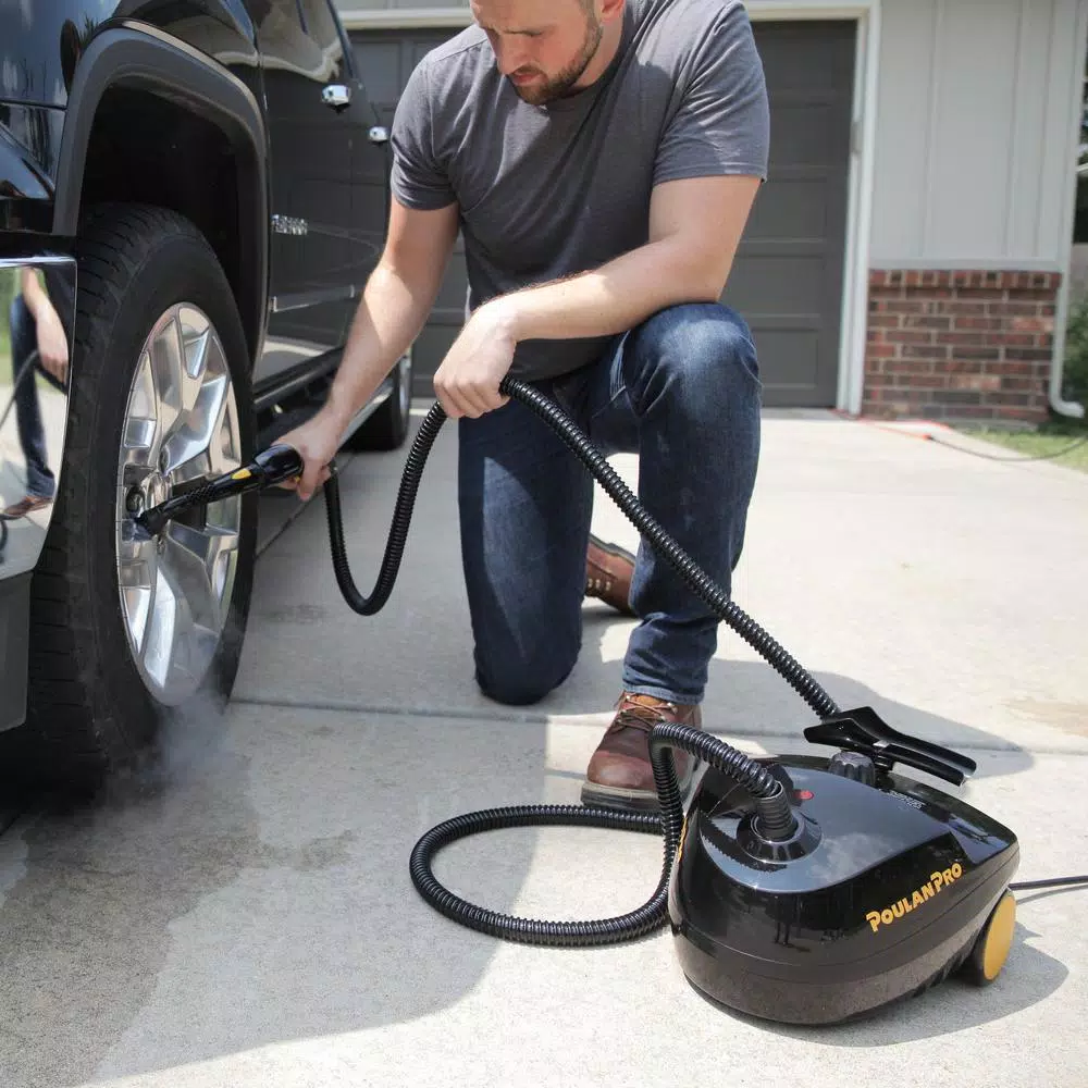 Poulan PRO PP330 Multi-Purpose Steam Cleaner with Steam Mop Attachment