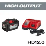 Milwaukee M18 REDLITHIUM HIGH OUTPUT 12.0 Ah Battery and Rapid Charger Starter Kit thumbnail 1