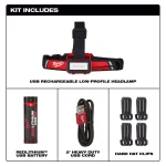 Milwaukee 600 Lumen LED USB Rechargeable Low-Profile Hard Hat Headlamp thumbnail 2