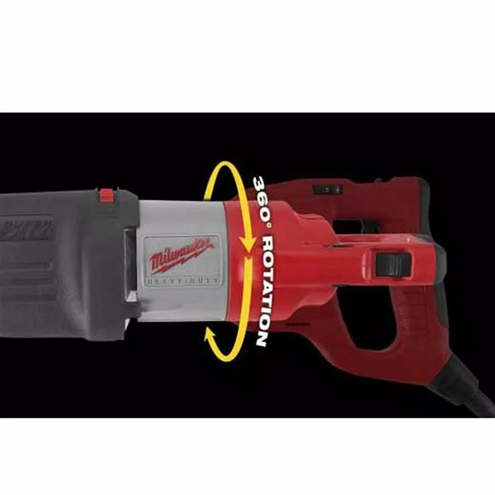 Milwaukee 13 Amp Orbital Reciprocating Saw Kit with Rotating Handle and Hard Case