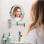 Ovente Wall Mounted Dual-Sided Makeup Mirror, 1x/10x Magnification, Polished Chrome thumbnail 6