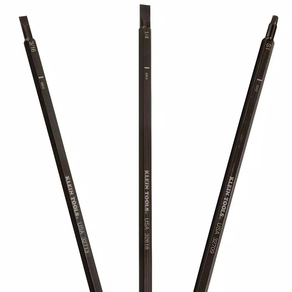Klein Tools Replacement Adjustable Length Screwdriver Blades, Assorted 3-Pack