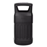 Alpine Industries 16 Gal. Black Commercial Trash Can with Dome Ashtray Lid thumbnail 5