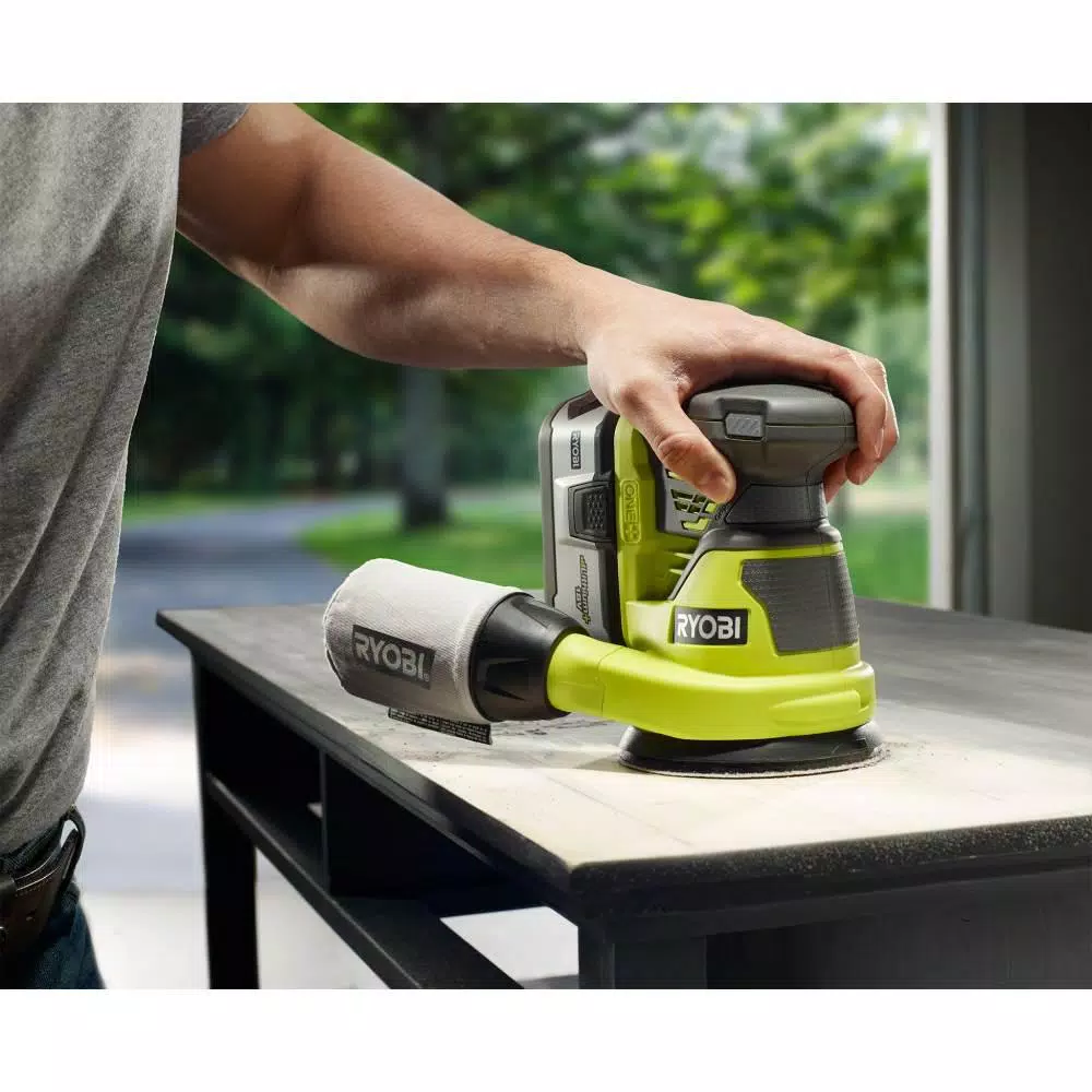 RYOBI 18V ONE+ Cordless Fixed Base Trim Router and 5 in. Random Orbit Sander Combo Kit (Tools Only)