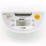 Tiger JBV-S 10-Cup Micom Rice Cooker with Tacook Cooking Plate, Slow Cooker & Steamer, White thumbnail 2