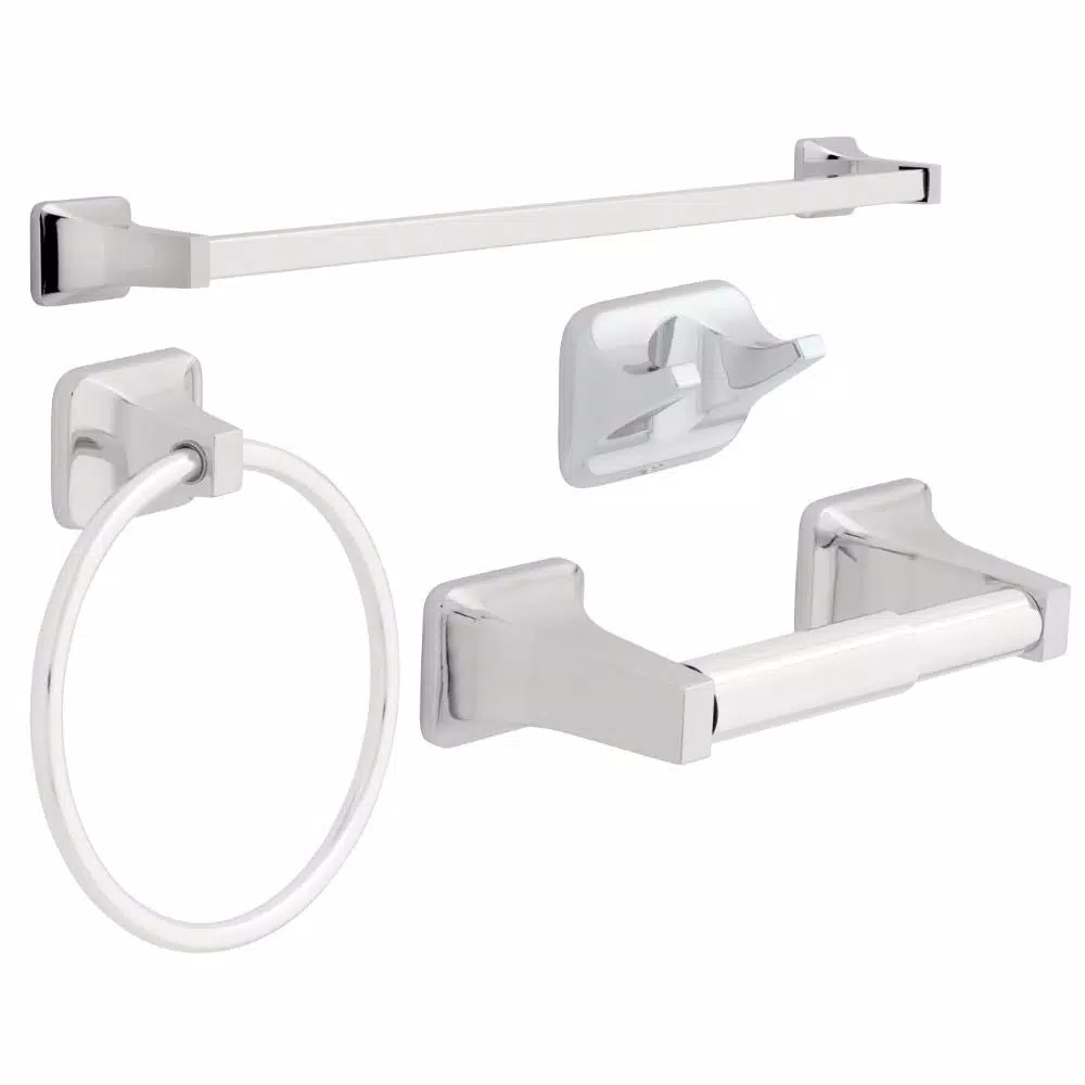 Franklin Brass Futura 4-Piece Chrome Bath Hardware Set