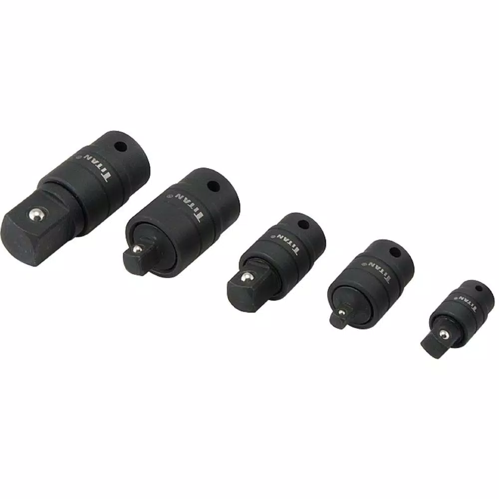 TITAN 5-Piece Impact Grade Steel Wobble Adapter Set, Black Oxide Finish